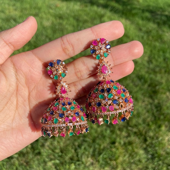 Salwar Kameez Jewelry - Indian Jhumka Earrings